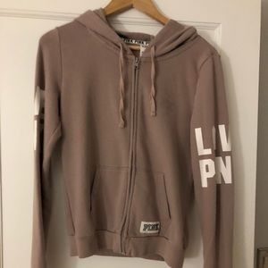 Pink Zip up Seeatshirt